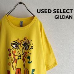古着 “GILDAN” Printed T-shirt (yellow)