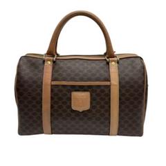 美品 CELINE セリーヌ ミニボストン ハンドバッグ マカダム柄 トリオンフ