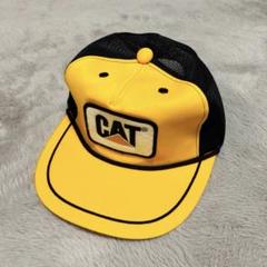 【USED】CAT キャタピラー　ワッペンキャップ　ブラックイエロー