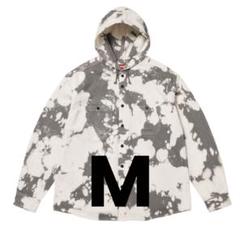 Supreme Hooded Denim Shirt Bleached M