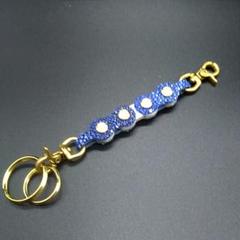 【ハンドメイド】チェーン風キーホルダー　エイ革　スティングレイ[082806]のサムネイル
