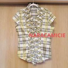 NARACAMICIE　フリルブラウス　ストレッチブラウス　サイズ１