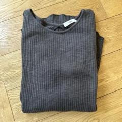 ViIID ダークグレー リブ編み 半袖Tシャツ