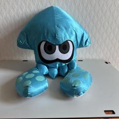 スプラトゥーン3 水色イカキャラクタークッション 約50センチ中型