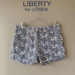 【LIBERTY for J.CREW】4　紺花柄　ショートパンツ　大きいサイズ LIBERTY for J.CREW】4 紺花柄 ショートパンツ 大きいサイズ