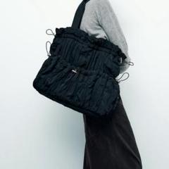 ZARA ギャザーショルダーバッグ - メルカリ