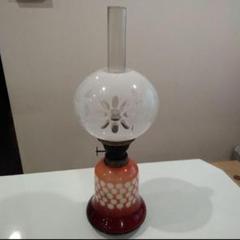 アンティーク切子オイルランプ45cm 古民家蔵出し