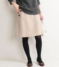 イエナ IENA ボタンミニスカート ベージュ 台形スカート 40