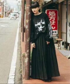 Candy Stripper 長袖トップス　シャーリング長袖トップス　黒 Candy Stripper 長袖トップス シャーリング長袖トップス 黒