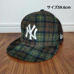NEWERAニューエラ　NY 　コーデュロイ素材　キャップ　帽子　サイズ59.6