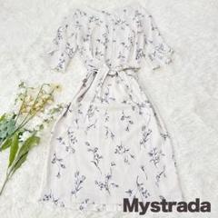 極美品✨ポールスミス 花柄 フレア Aライン ロングワンピース リボンベルト M 美品⭐️ポールスミス 花柄 フレア Aライン ロングワンピース