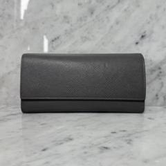 CELINE セリーヌ 長財布 グレー 本革 レザー 多機能 厚手