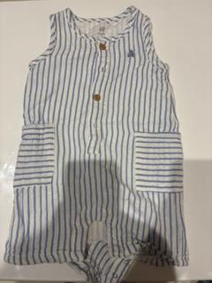 baby GAP ストライプオーバーオール 6-12ヶ月