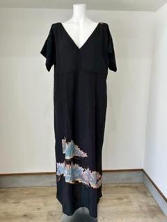 留袖リメイク　ロングワンピース　ゆったりサイズ