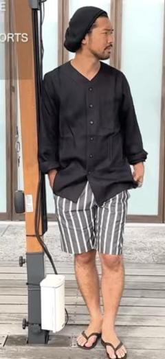 KAJA LINEN DUGOUT LONG SLEEVE SHIRTS OVY