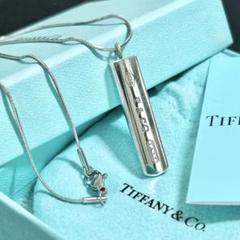 【美品】Tiffany ティファニー ナローバー ネックレス シルバー925 TIFFANY & Co. (ティファニー) Tナロー チェーンネックレス