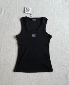 新品タグ付き LOEWE ロエベ ブラックタンクトップ Lサイズ LOEWE ロエベ タンクトップ/ANAGRAM TANK TOP レディース