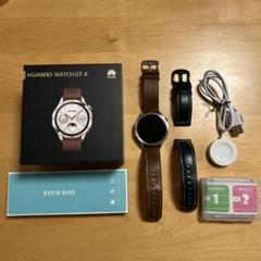 HUAWEI WATCH GT4 46mm ブラウン 本体と本革バンド等セット