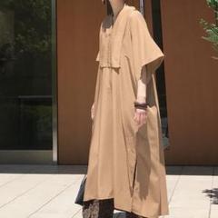 CORNERS by KR スラブジョーゼットカフタンシャツワンピース
