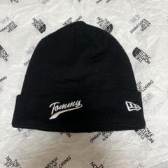 Tommy ニューエラ 刺繍ロゴ ニット帽 黒