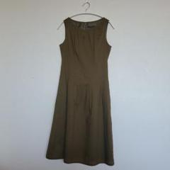 INCRID ノースリーブフレアワンピース オリーブ