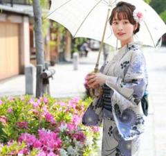 涼しげな花柄の浴衣2セット　小物全てついております