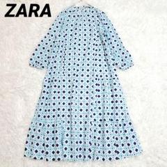 【新品タグ付】 ZARA ザラ ジオメトリック ティアードワンピース ドレス 未使用】 ZARA ジオメトリック ハート柄 ティアード ワンピース