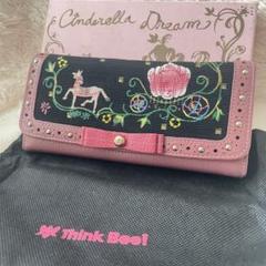 未使用級 Think Bee! シンクビー 長財布 シンデレラ 馬車 リボン