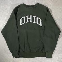 OHIO リバースタイプ カレッジスウェット 好配色 XLサイズ グリーン 緑