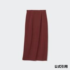 ストレッチダブルフェイスナロースカート　L　伸縮性
