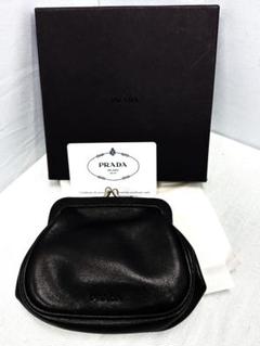 PRADA/プラダブラック コインケース希少ガマ口