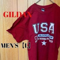 TN200【US輸入】GILDAN(ギルダン)　Tシャツ【メンズL】レッド