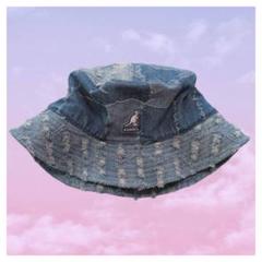 KANGOL　カンゴール　デニム　パッチワーク　バケットハット　バケハ