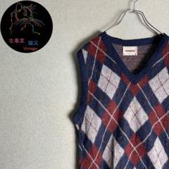 ✮ベスト　ニットベスト　CAMPUS　アーガイル　80’s　USA製　M✮