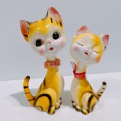 レトロポップ 猫 陶器 置き物 トラ猫 昭和レトロ インテリア アンティーク