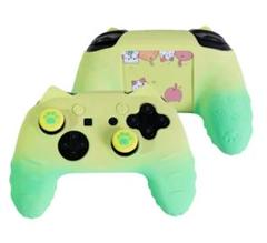 Switch スイッチ proコントローラー シリコンカバー 緑 黄色 新品