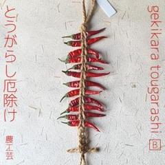 唐辛子飾り B 節分 リース 魔除け 縁起物 激辛 赤唐辛子 麻縄