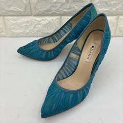 ❤美品❤DIANA ダイアナ ポインテッドトゥ メッシュ 25cm ブルー 美脚