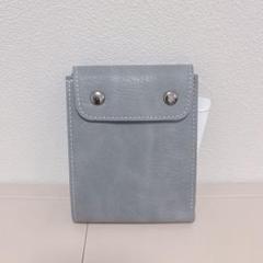 ✦メンズ財布 二つ折り財布 メンズ グレー 薄型 コンパクト