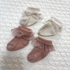 ベビーソックス 女の子 レース ニット 赤ちゃん ブリーズ
