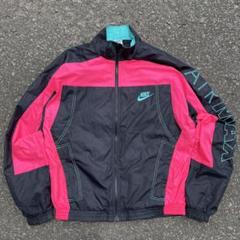 nikeナイキナイロンジャケットアノラックy2k刺繍ロゴブラック短丈M 00年製 NIKE Logo Nylon Anorak Parka 黒 L 00s ナイキ