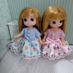 ミキマキちゃんハンドメイドワンピース400 基本の】ワンピース ミキマキちゃんサイズ ポケットメルちゃんも