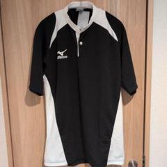 未使用 Mizuno ミズノ ラグビー 半袖シャツ ブラック/ホワイト XL