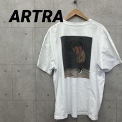 ARTRA アルトラ Tシャツ 半袖 プリント ワンポイント メンズ ホワイト