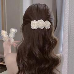 ヘア 二次会　アクセサリー ビジュー ゴールド コーム 花 パーティー 発表会