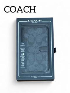 コーチ COACH iPhone14 PRO フォリオシグネチャー キャンバス