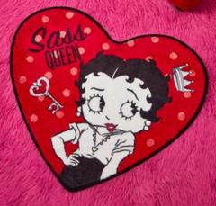 【新品】BettyBoop ベティちゃん ハート型 ラグマット フロアマット