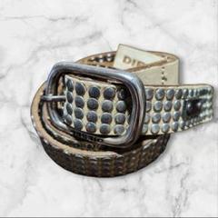 【美品】DIESEL ディーゼル　高級3連スタッズナローベルト　イタリア製正規品 楽天市場】ディーゼル スタッズ ベルトの通販