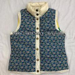 2000s OLD NAVY／ダウンベスト リバーシブル ナイロン y2k