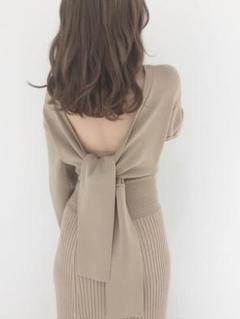 snidel バックシャンマーメイドニットワンピース